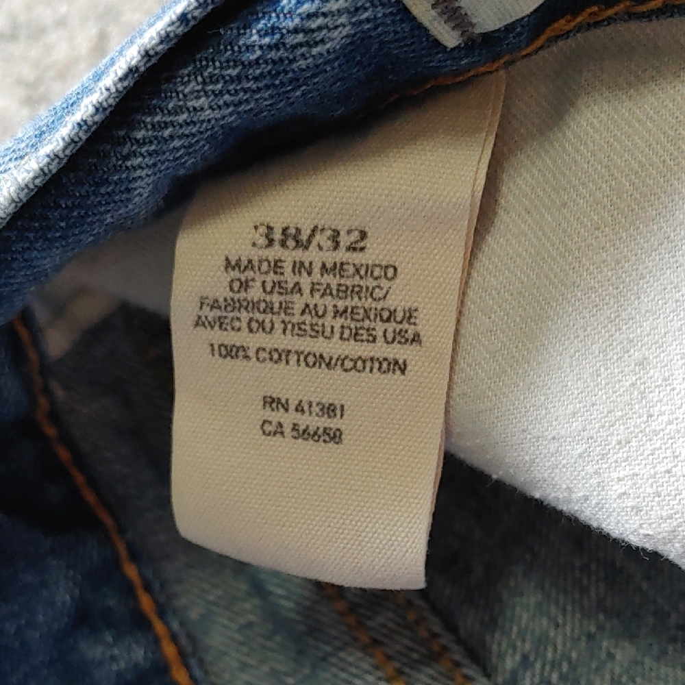 Y2K Ralph Lauren Men's Relaxed Fit Baggy Jeans Denim Distressed American Sz 38 - Picture 3 of 8